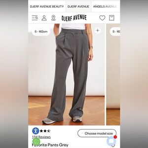 djerf avenue grey trouser pants